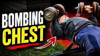 OLD SCHOOL CHEST WORKOUT  |  Heavy Dumbbell Bench Press in my Backyard Gym