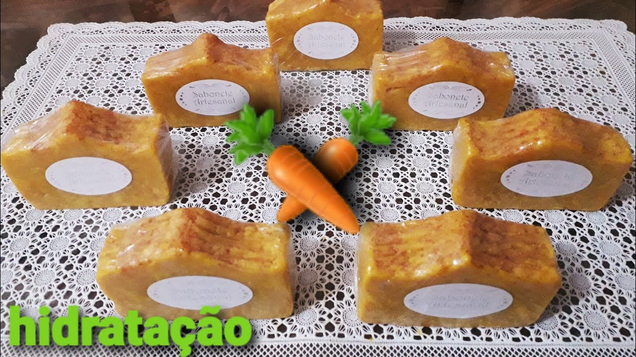 🧼sabonete hidratante de cenoura no método Hot process a fórmula ideal