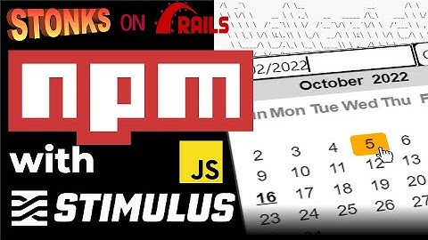 How to use NPM Javascript components with Stimulus JS and Rails (ft. js-datepicker)