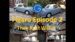 Nissan Figaro 2, Starting the repairs....
