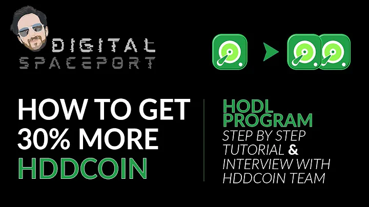 HDD Coin - How to get an EASY 30% of FREE HDD Coin (How To HODL Program + Team Interview)