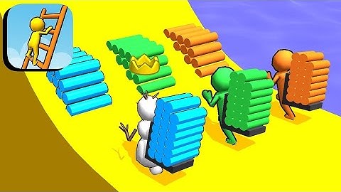 Ladder Race 😱 || All Level Gameplay Walkthrough IOS, Android || Level 22 & Level 23 || 🔥🔥🔥