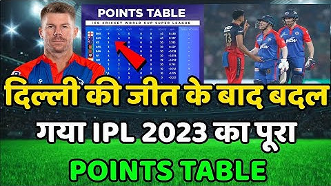IPL 2023 Today Points Table | DC vs PBKS After Match Points Table | Ipl 2023 Points Table