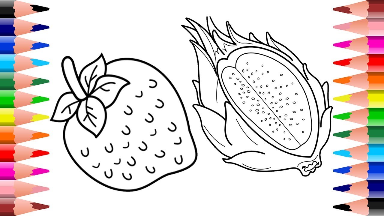 Download Fruits Coloring Pages for Kids | How to Draw Fruits ...
