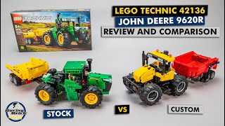 LEGO Technic 42136 John Deere 9620R 4WD Tractor detailed review and MOC comparison