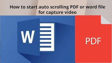 how to auto scrolling PDF file for capturing video with speed limits