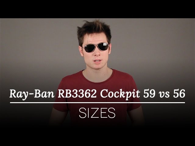 carriage Distant thick Ray Ban Cockpit 56mm vs Ray Ban Cockpit 59mm | SmartBuyGlasses - YouTube