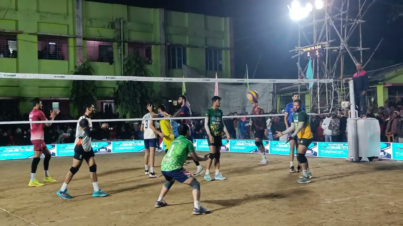 2 and set volleyball Azamgarh V/S tim india volleyball in West Bengal #lick 