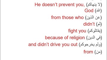 سورة الممتحنة الآيات 5 إلى 10 ترجمة للإنكليزي