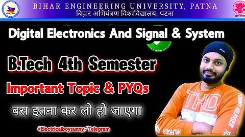 BEU Patna 4th Semester Important Topic & Question 2025 EE/ECE/EEE #beupatna #electricalboysunny