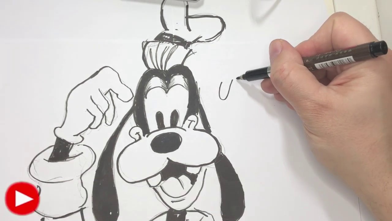 Come Disegnare Pippo Della Disney Tutorial Youtube