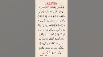 سوره الشمس لتحصين النفس تلاوه خاشعه#