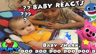 Baby Reaction to Baby Shark! | Different Versions Baby Shark | Baby Shark Songs!