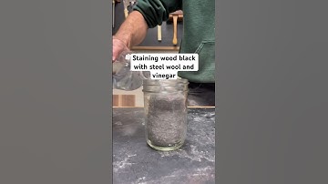 Staining with steel wool and vinegar #diy #woodworking #build #crafts