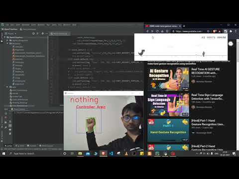 My First Project - Hand gesture controller using OpenCV and Pyautogui: #opencv #pyautogui