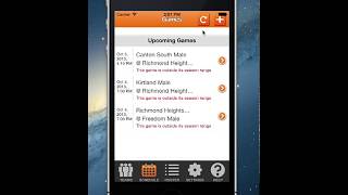 DS Basketball Statware app navigation screenshot 1