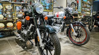 Royal Enfield Classic 350 Orange Ember and Metallo Silver!! Side-by-side Compare | Walkaround