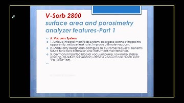 specific surface area and pore size distribution analyzer--V-Sorb 2800