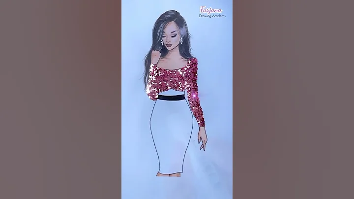Beautiful dress with Glitter || Fashion Illustration || Satisfying Creative Art - DayDayNews