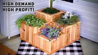 MultiTiered Picket Planter Low Cost High Profit  Make Money Woodworking