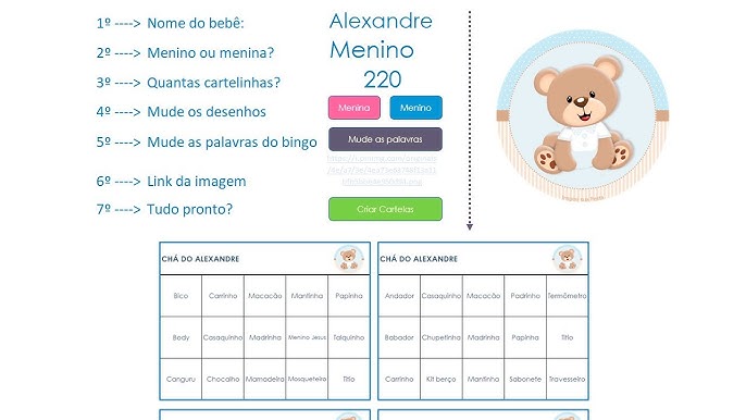 Brincadeiras Chá De Bebê - Bingo 40 Cartelas E Outros Jogos