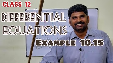 12th maths I Differential Equations I EXAMPLE  10.15 I exclusive maths