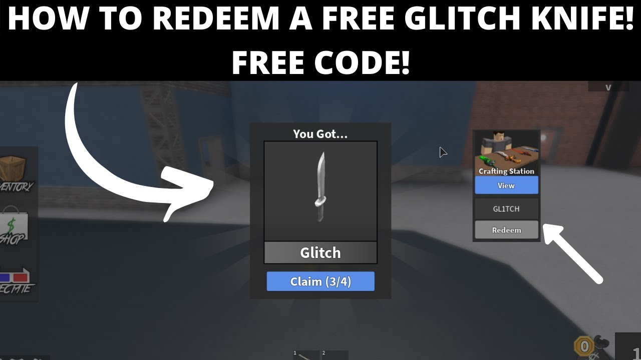 New Free Code For Glitch Knife In New Mm2 Update September 2020 Mm2 Free Codes Working Youtube