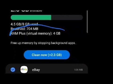 4gb Free RAM - Samsung Virtual Ram - RAM Plus