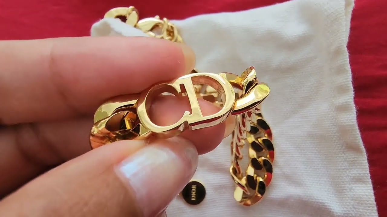 Christian Dior Danseuse Etoile CD Chain Bracelet Metal Gold | eBay
