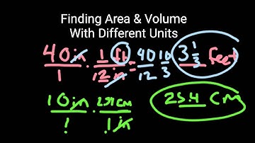 Area And Volume With Different Units