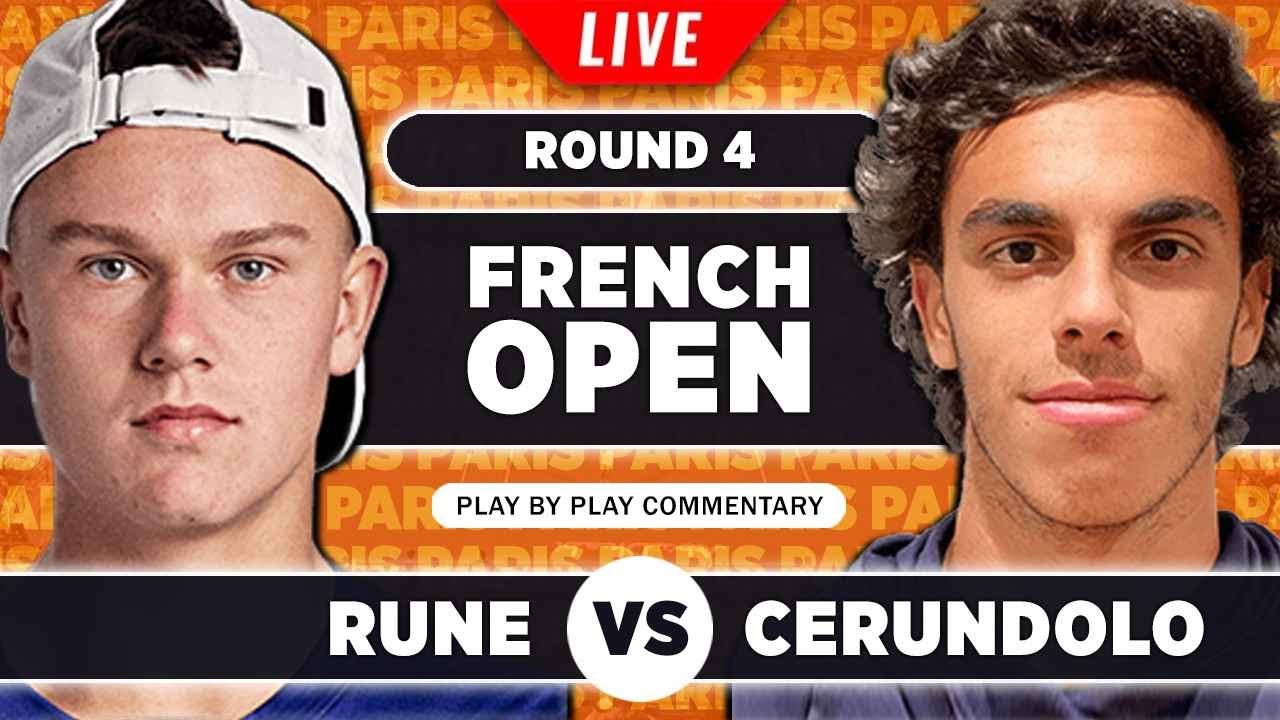 RUNE vs CERUNDOLO French Open 2023 LIVE Tennis Play-by-Play Stream