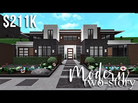 Modern Two Story Roblox Bloxburg Gamingwithv Youtube - modern two story home roblox bloxburg