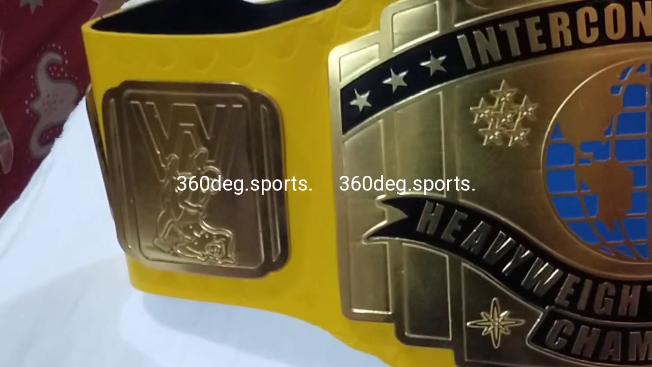 WWE Yellow Intercontinental Championship Replica Title Belt YouTube