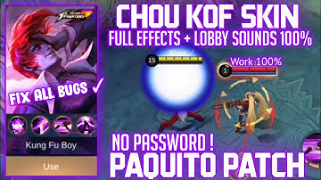 Latest Chou Iori Yagami script Update Full effects No password fix all bugs Full Audio PATCH PAQUITO