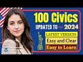 2024 EASY Answer Fast USCIS Official 100 Civics Questions and Answers US Citizenship Interview 2024