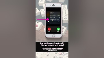 Playing Mah Jongg, call you later - Instructions to change your Respond with Text on your iPhone