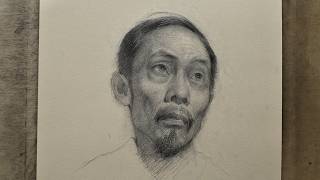 Charcoal Portrait Drawing Timelapse｜炭笔人物肖像绘画过程
