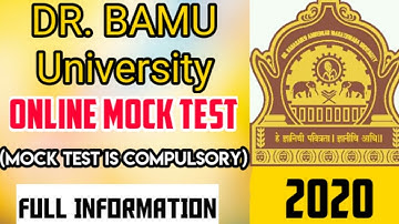 Dr Bamu University Mock Test 2020 | Mock Test Is Compulsory |