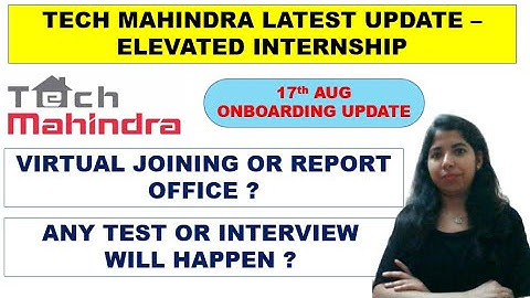 Tech Mahindra Virtual Onboarding Update | Tech Mahindra Elevate