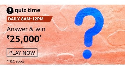 Amazon  Quiz Answers Today l February l Win 25000 Amazon Pay Balance l 5 February 2021