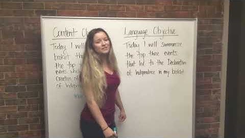 Module 2 Content and Language Objective Video