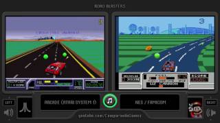 Roadblasters Arcade Vs Nes Side By Side Comparison