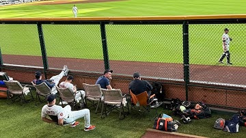 Houston Astros Bullpen During An MLB Game