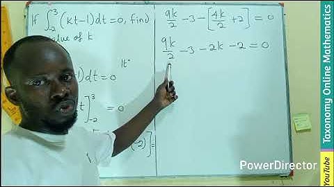 Definite Integral with Limits: Finding k when ∫(-2 to 3) (kt-1) dt = 0