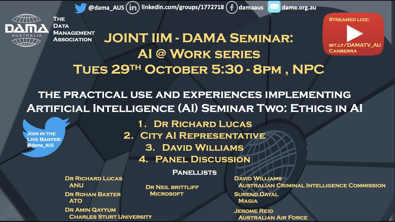 Ethics in AI, Panel Discussion, 29th October 2019 - YouTube