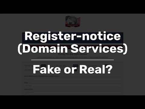 register-notice.com (Domain Services) | Fake or Real? » Fake Website Buster