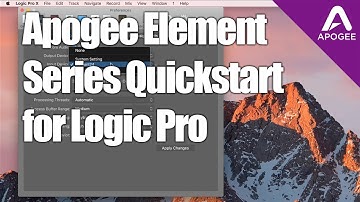 How to Setup Apogee Element Audio Interfaces with Logic Pro X