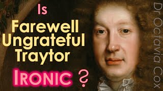 JOHN DRYDEN poem Farewell Ungrateful Traitor—LITERARY CRITICISM &amp; POETRY ANALYSIS—English Literature