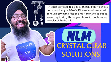 Q25SD An open carriage in a goods train is moving with a uniform velocity of 10m/s if the rain adds