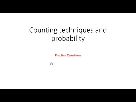 Practice Questions 1: Counting techniques and Probability - YouTube